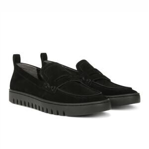 Vionic Black Suede Penny Loafers